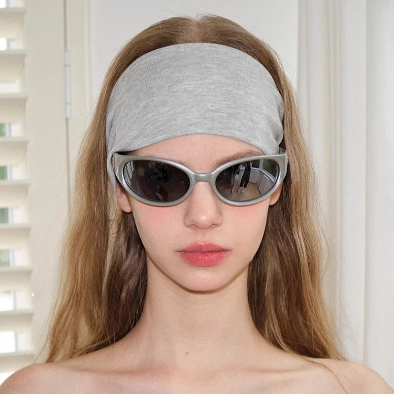 

Delicate nude wide version fashionable sports style headband headscarf sweat-absorbing breathable solid color