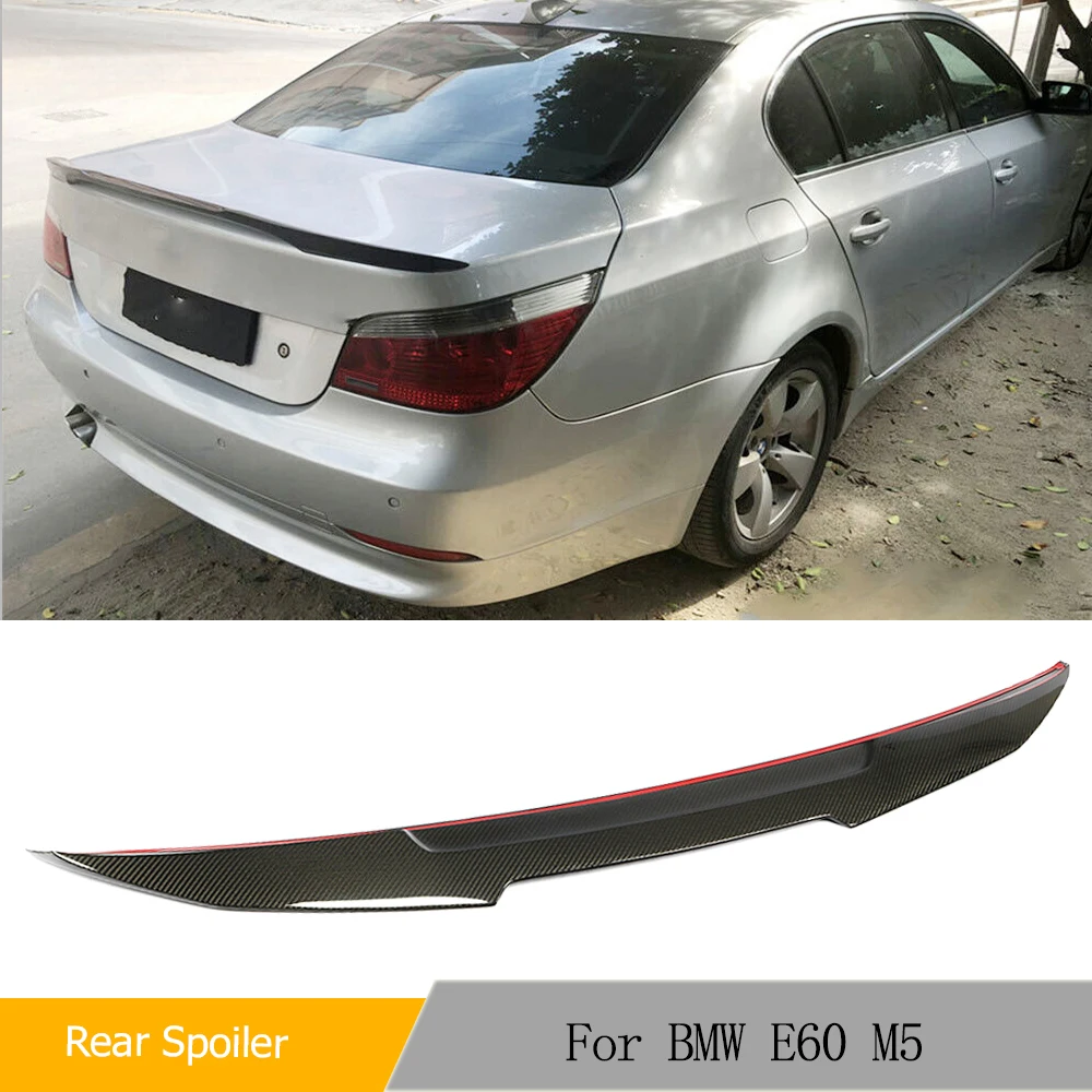 

Rear Trunk Spoiler for BMW 5 Series E60 Base Sedan M Sport M5 2004 - 2009 Carbon Fiber Rear Trunk Boot Lip Wing Lid Spoiler FRP