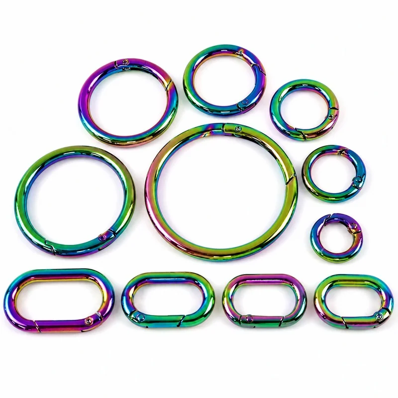 

5-20Pcs Metal O Ring Buckle Bag Strap Openable Snap Hook Oval Connector Clip Clasp Keychain Pendant Carabiner Hardware Accessory