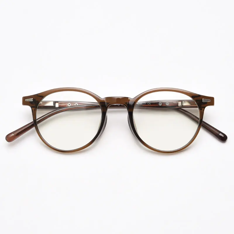 Mimiyou TR90 Nieten-Rundbrillengestell für Damen Vintage Anti-Blaulicht Optische Brillen für Herren Brillengestell UV400 Computerbrille – Detail 19