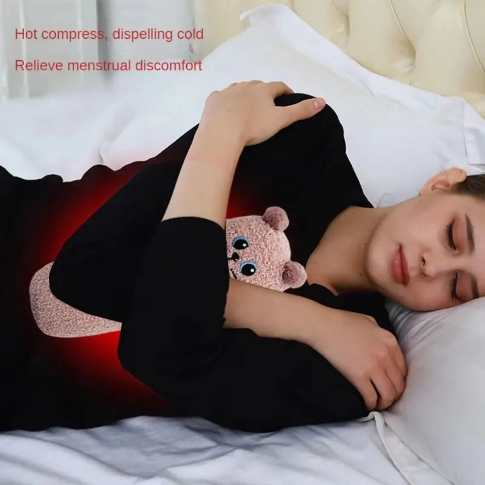 

Cute Microwave Oven Heating Ceramsite Filling Cozy Natural Moist Heat Pack Washable Cover Unscented Heating Pillow Pad Women