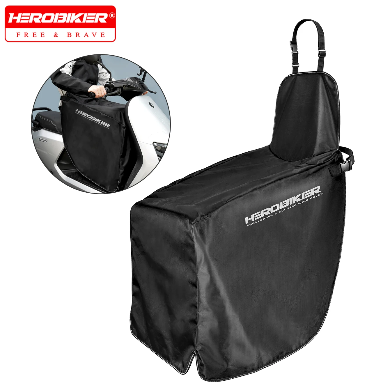

HEROBIKER Scooter Leg Cover Knight Windshield Scooter Knee Protector Windproof And Rainproof Winter Warm Windproof Cover