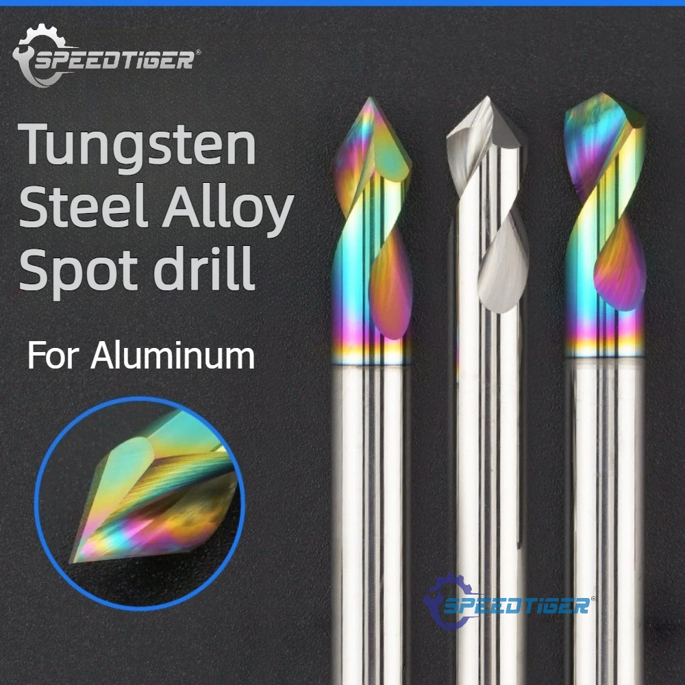 Carbide Spotting Centering Drill 60/90/120 Degree Aluminum Machining CNC Tool Precision Positioning Spot Drill Bits 2mm-20mm Dia