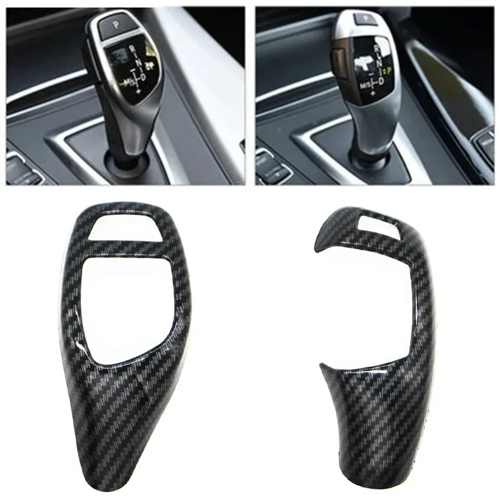 Carbon Fiber Texture for BMW F30 F10 F15 F07 F20 F21 F22 F32 F34 F35 5GT Car Gear Shift Panel Frame Gear Knob Cover Head Trim