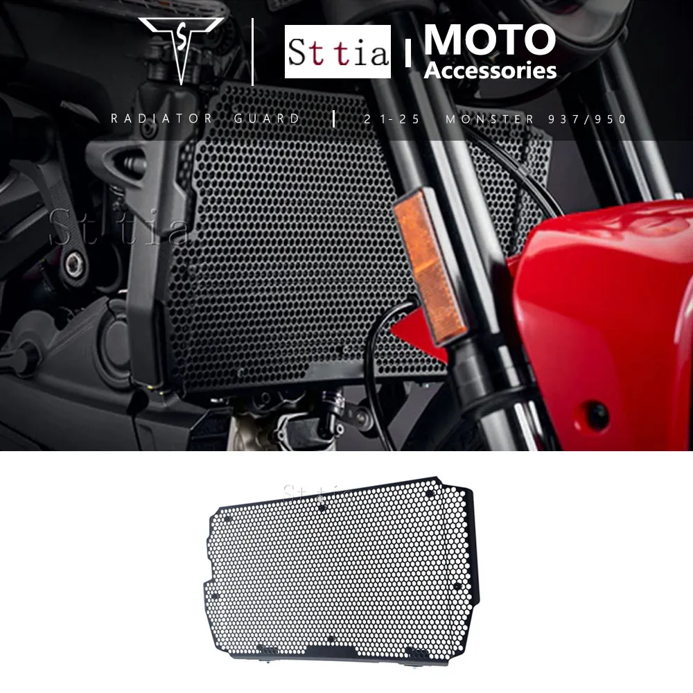 

For DUCATI Monster 950 937 Monster950 2021 2022 2023 Motorcycle Accessories CNC Radiator Grille Guard Cover Oil Cooler Protector