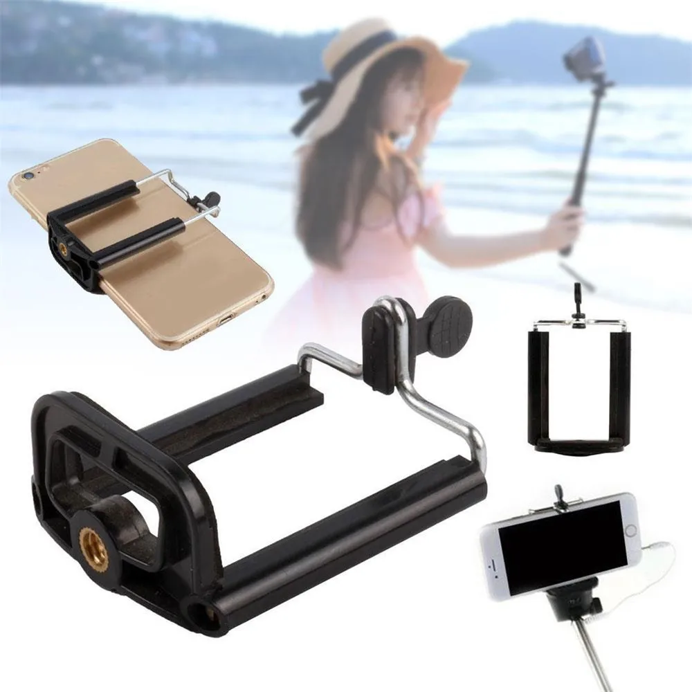 New Moblie Phone Tripod Mount Holder Camera Tripod Stand Suporte Celular Clip Clamp Bracket Monopod Selfie Stick Stand Adapter