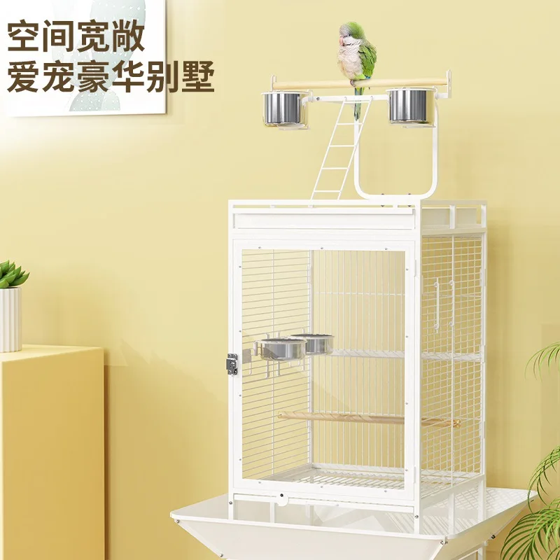

Large Square Tube Cage Entertainment Rack Splash-proof Atmospheric Large Parrot Profound Phoenix Cage Square Parrot Bird