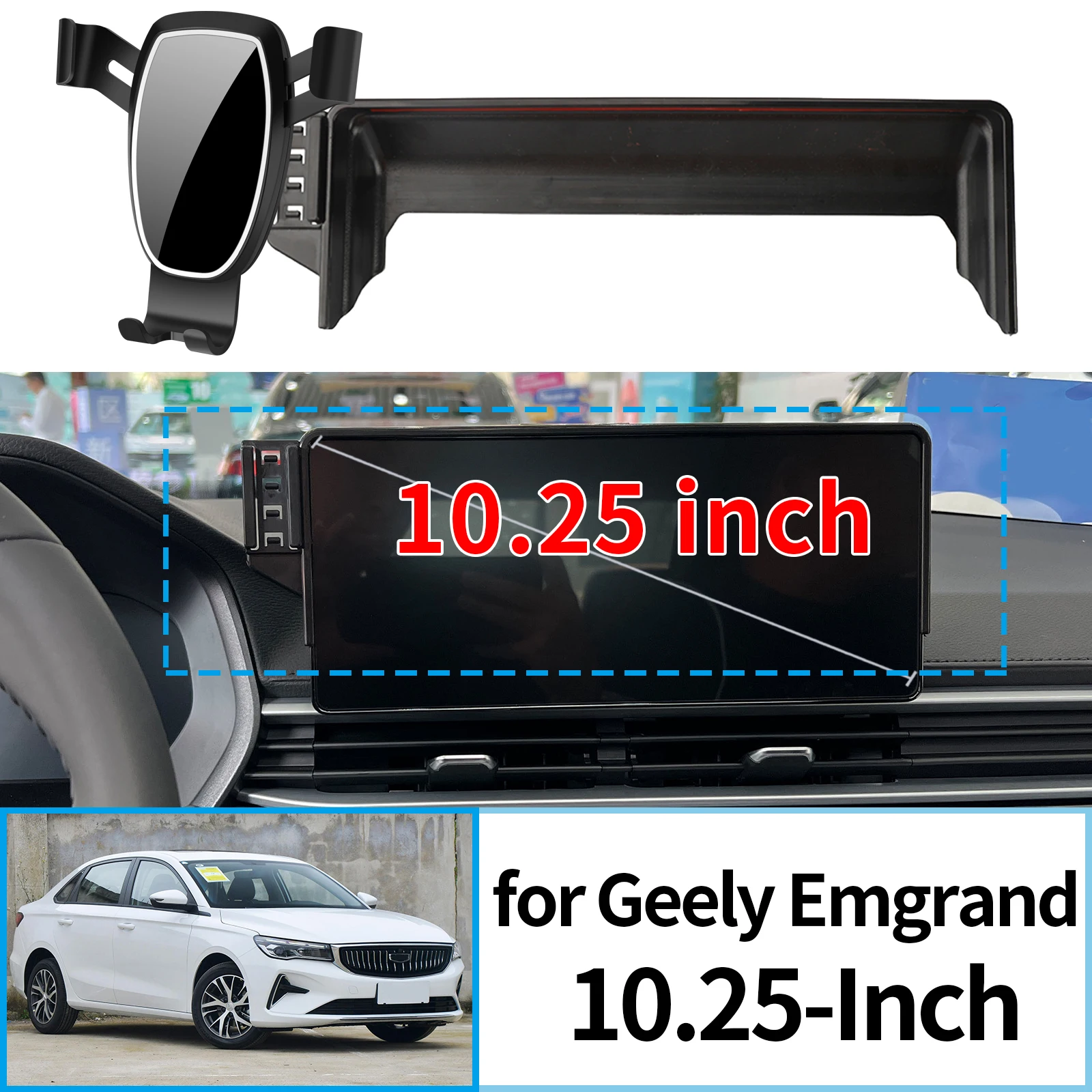 

fit for Geely Emgrand 10.25-Inch Navigation Bracke Screen Base Phone Holder Mount Car ​​accessoires