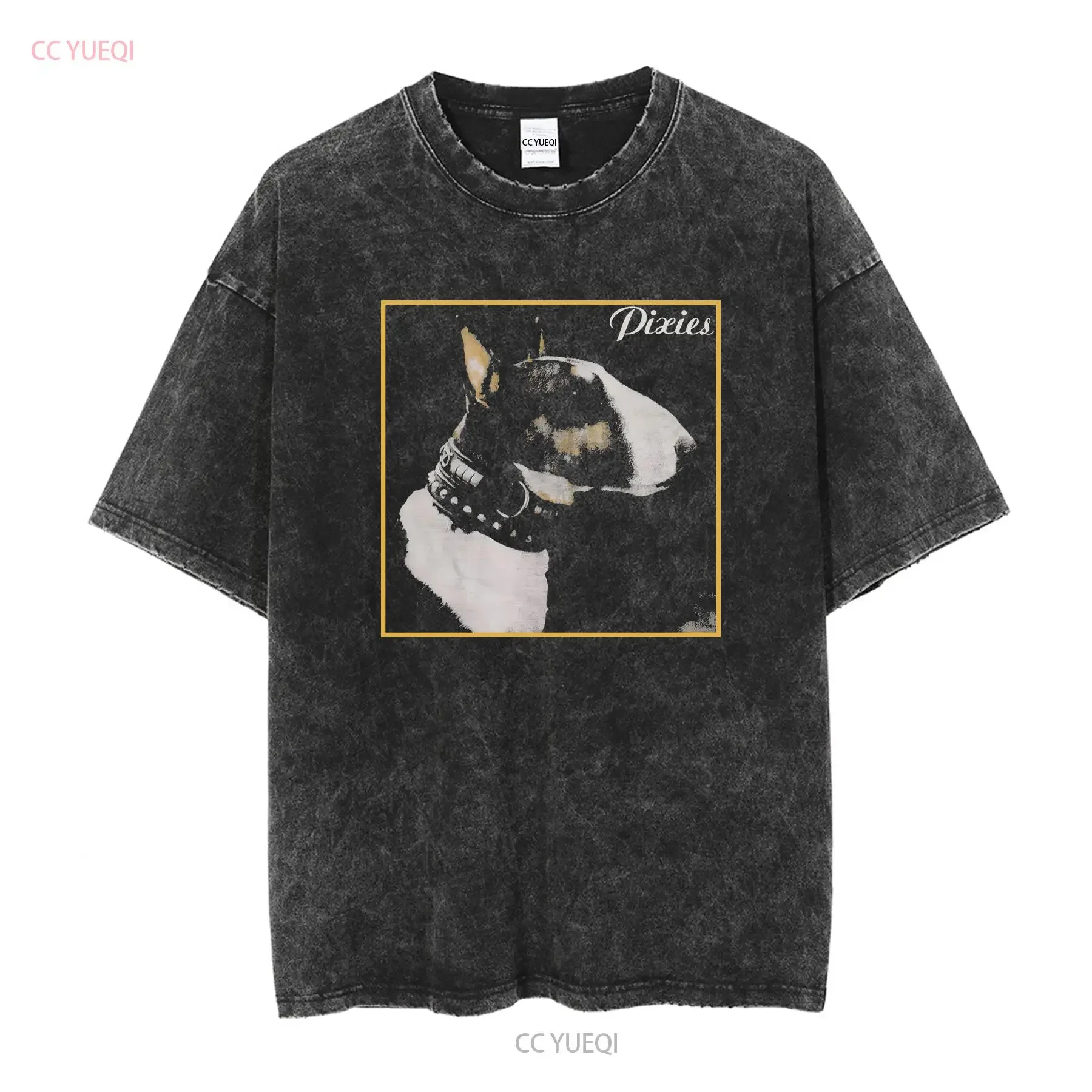 Pixies Here Comes Your Man T Shirt Bull Terrier Grunge New Wave Punk Tour Band Faded long or short sleeves vintage Washed