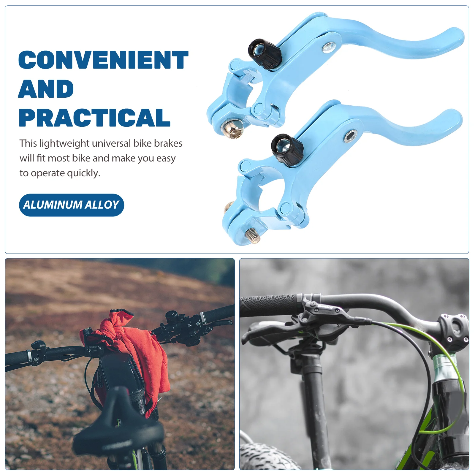 

1Pair Sturdy Aluminum Alloy Bike Brake Lever Quick Operation Safety Accessory for Bikes Brake Lever