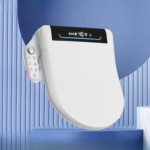 Coprisedile WC intelligente con riscaldamento istantaneo, lavaggio multifunzione, scudo in schiuma, coperchio bidet elettrico per bagno domestico