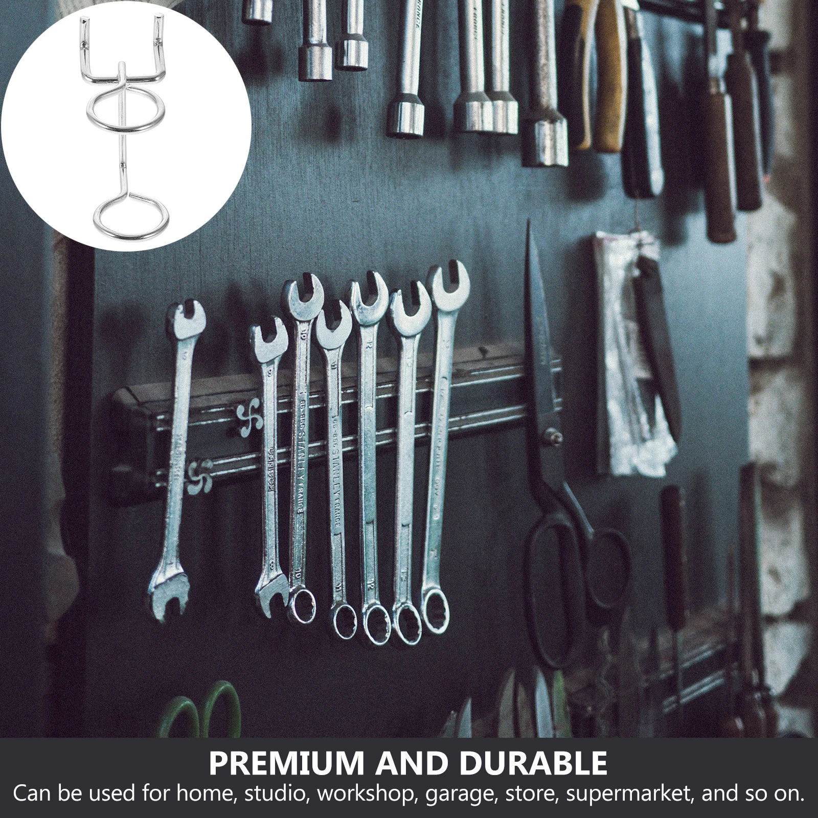 

10 pcs 10 Pegboard Hooks Pegboards Organizer Screwdriver Tool Holder Iron Double Ring Rack Metal Accessories Wall Storage
