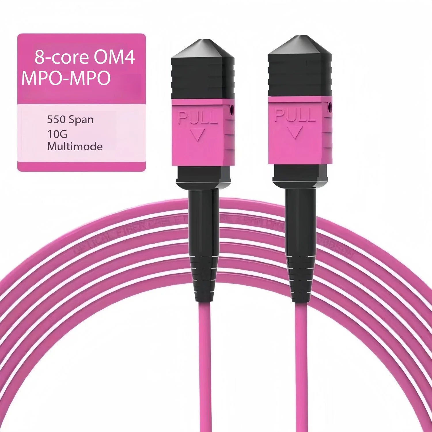 MPO fiber optic patch cord 8 core OM4 female Type B round voilet 1 3 5 10 15 20M MTP jumper optical fiber patch lead OM4