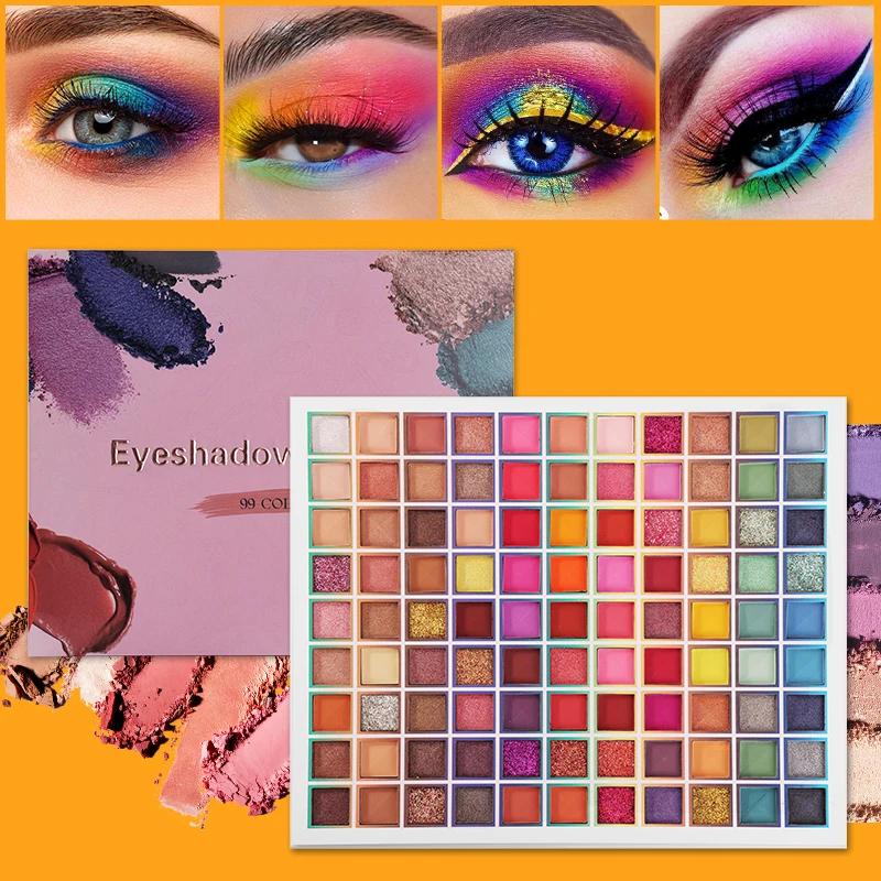 Professional Neutral 99 Colors Eyeshadow Palette Long Lasting Waterproof Colorful Eye Shadow Palette Makeup Set