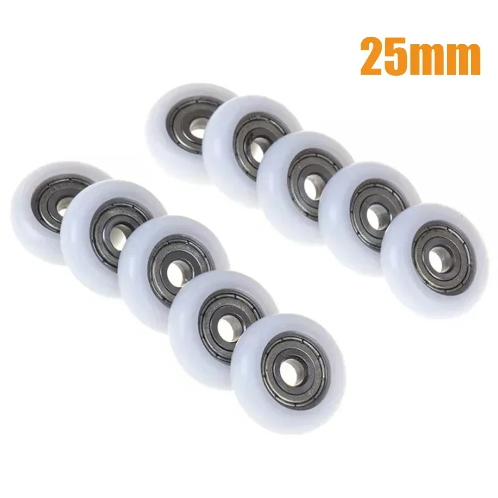 10Pcs Door Roller Replacement Shower Runner Wheels 19/23/25mm Wheel Diameter 6mm Hole For Shower Enclosures Steam Cabins