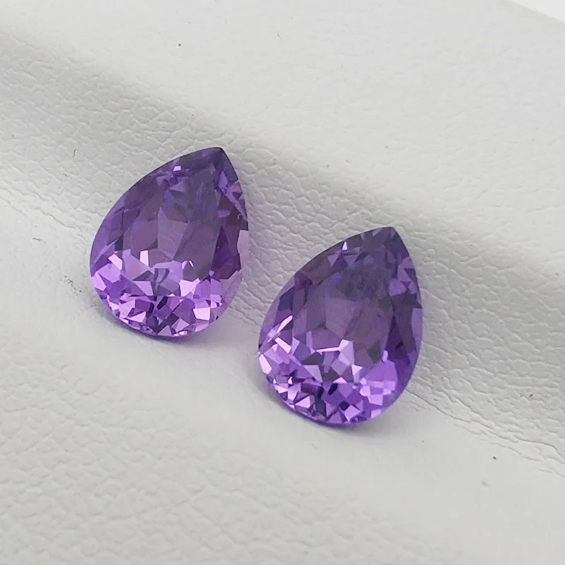 Wholesale Lab Grown Purple Sapphire Pear Shape & Drop Cut High Quality Gemstone Direct Supply for Jewelry Making