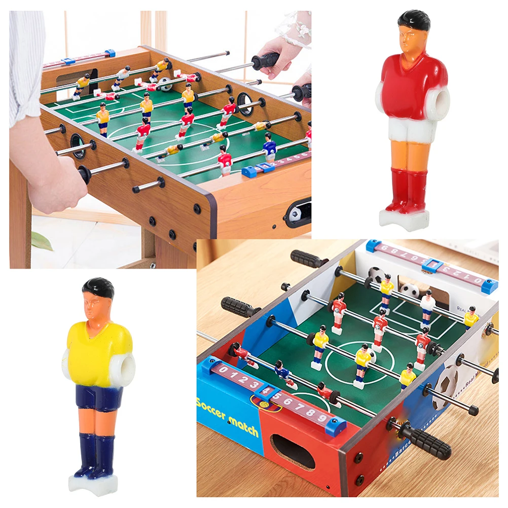 

4Pcs Foosball Figures PVC Wear Resistant Table Football Replacement Players Accessories Smooth Surface Mini Soccer Player