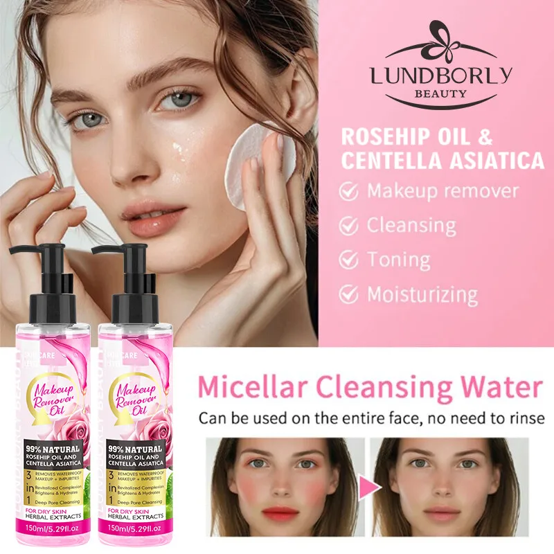 150 ml natuurlijke kruidenreinigingsolie verwijdert zachtjes make-up reinigt diep de poriën oplosst overtollige olie verfrissend en niet vettig