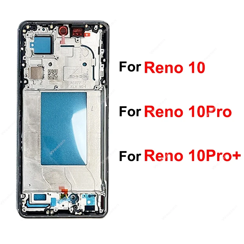 For OPPO Reno 10 10 Pro+ 10Pro Plus 5G Middle Frame Housing Front LCD Housing Middle Frame Holder Cover Parts