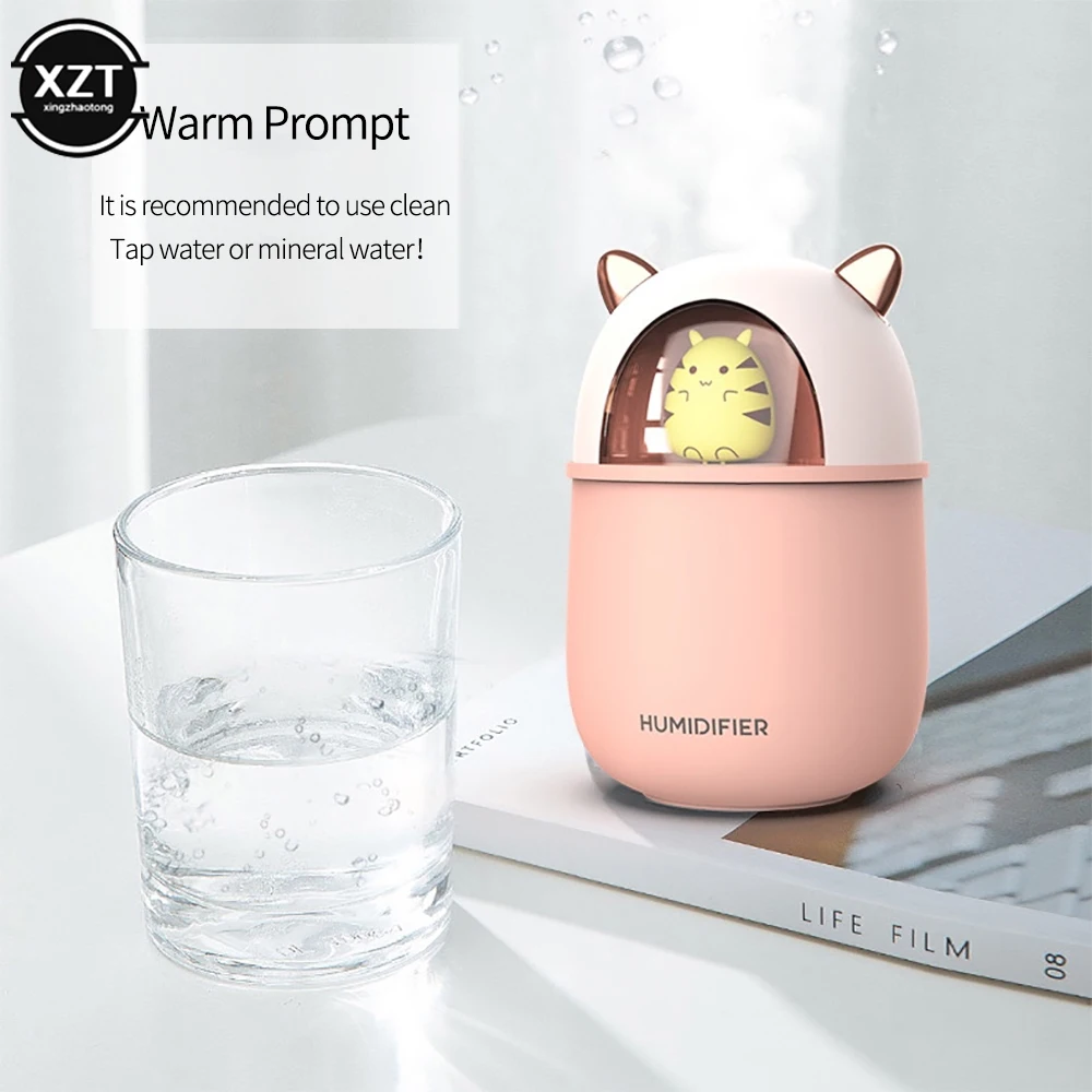 Pelembap Hewan Peliharaan Lucu Baru dengan Semprotan Lampu Malam Bisu Kamar Tidur Rumah Mini Pembersih Udara Aromaterapi