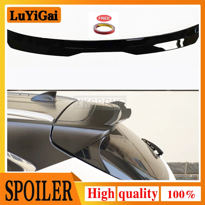 For Hyundai Tucson IX35 IX25 Hatchback Spoiler 2010 - 2020 ABS Carbon Fiber Color Car Tail Wing Decoration Rear Roof Lip Spoiler