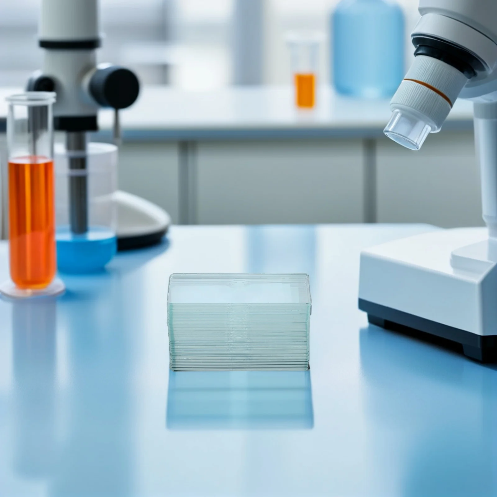 

50 pcs Single Concave Microscope Slides Glass For Laboratory Specimens Smooth Durable Use In Aquatic Analysis Teaching Equipment