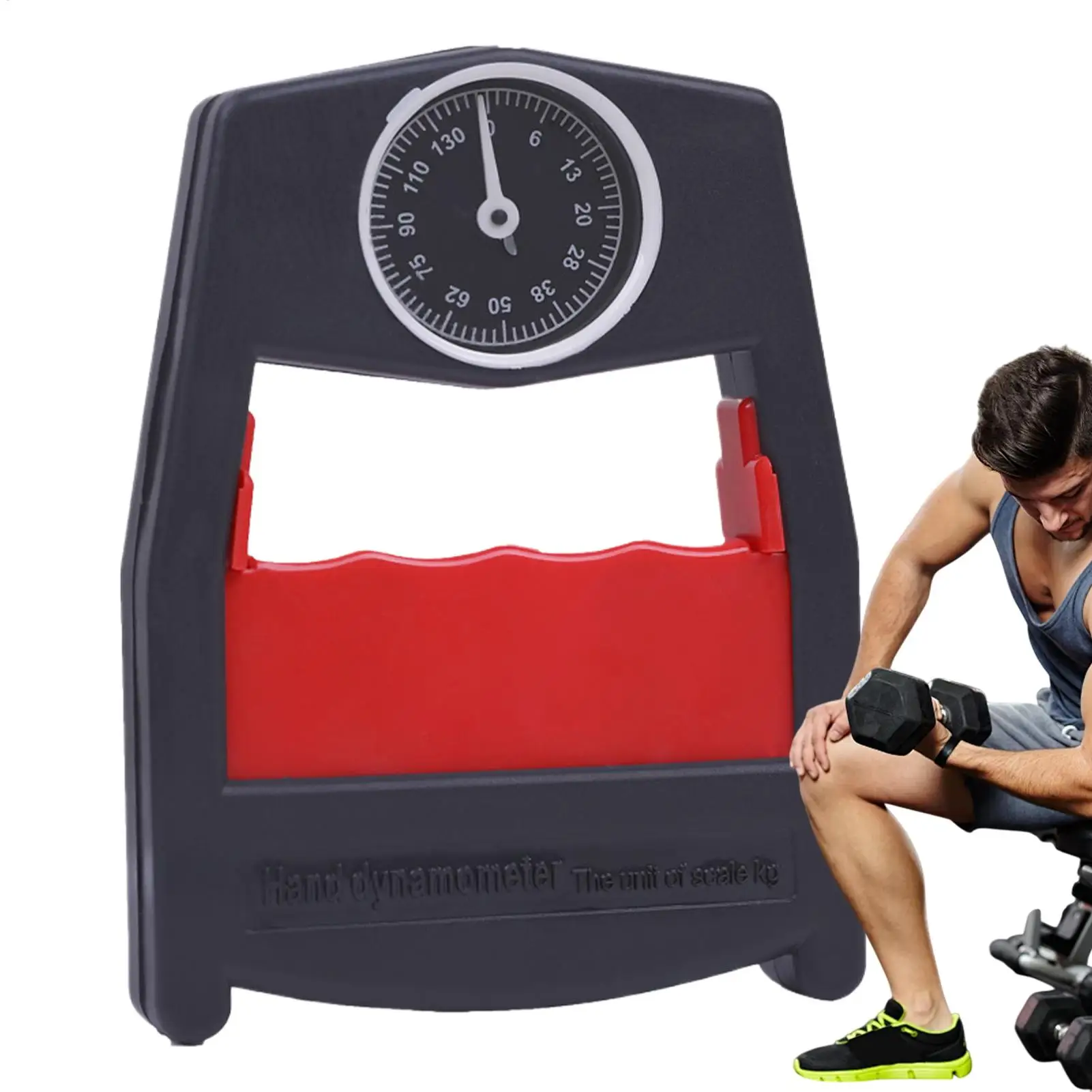 Finger Grip Strength Trainer Hand Dynamometer Force Gauge Strengthener Training Tool Wrist Exerciser Meter for Outdoor Gym