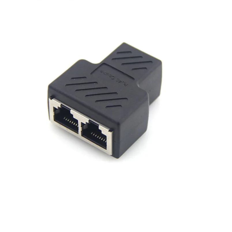 

rj45 female coupler network splitter double cable 1 to 2 way lan rj45 ethernet port extender plug connector adapter