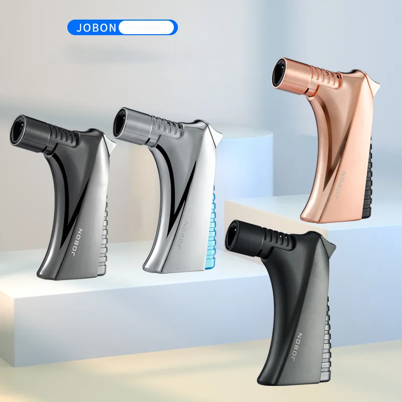 Picture 6: JOBON Three Blue Flame Torch Lighter Bottom Cigar Cutter Design 360° Inverted Use Cigar Lighter