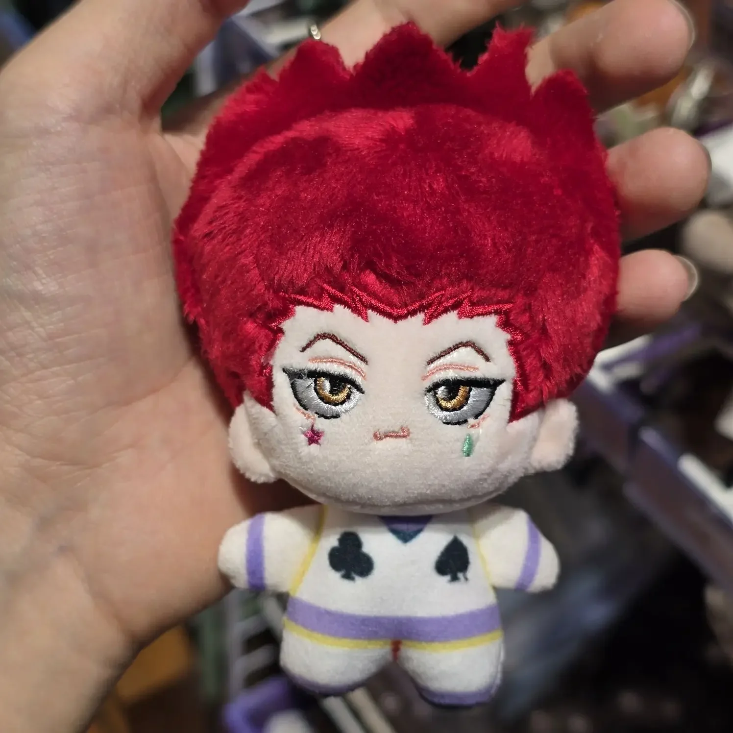 HUNTER×HUNTER Stuffed Doll Soft Fluffy 10cm Cotton Plush Irumi Zorudikku Hisoka Killua Zoldyck Anime Plushie Backpack Pendant view 3