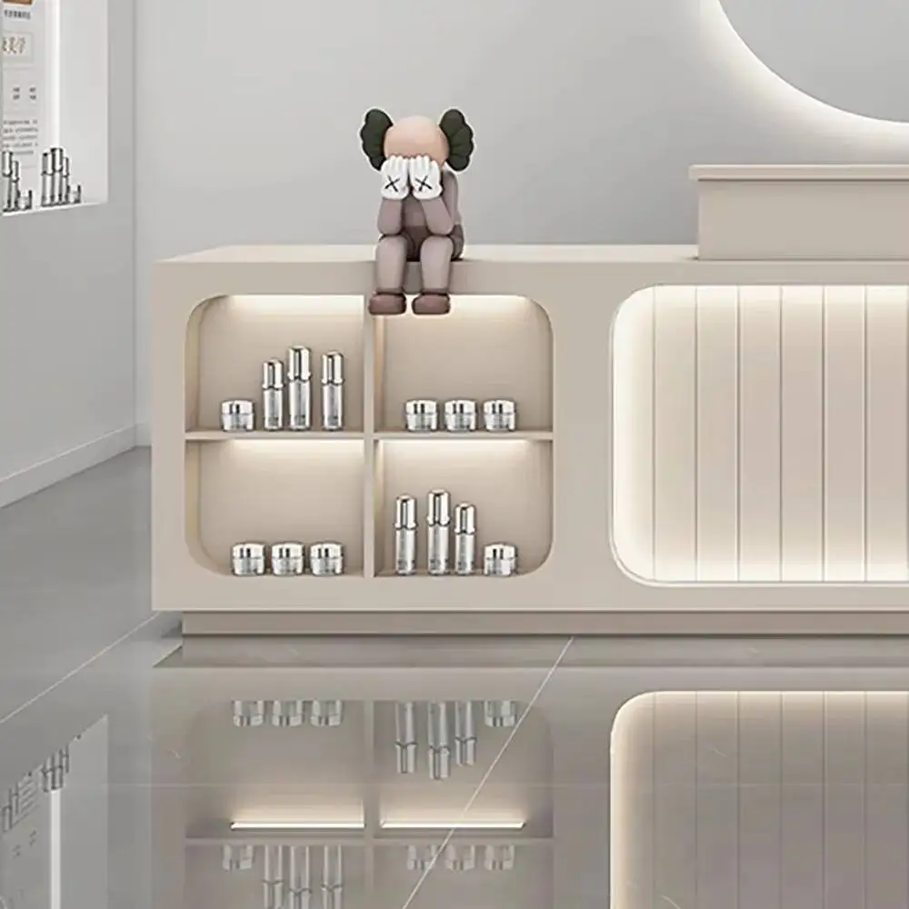 بار خزانة الموضة مكافحة الحديثة البهجة أنيقة الشمال مكاتب الاستقبال بسيطة الجمالية فريدة من نوعها Mostrador الأثاث التجاري #4