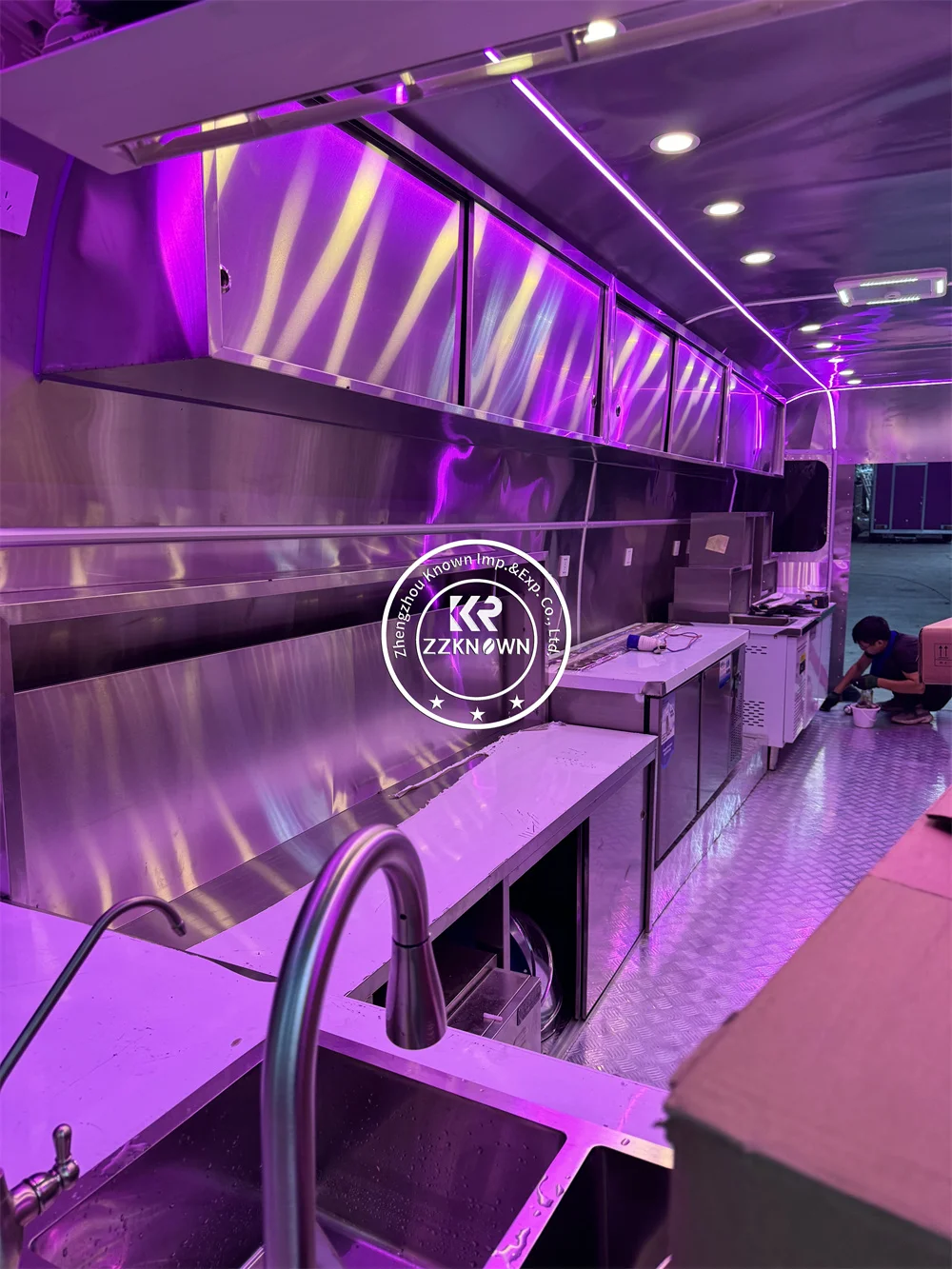 Airstream aço carrinho de cachorro-quente cafeteria quiosque caminhão de comida reboque rua restaurante concessão caminhão de comida cozinha móvel