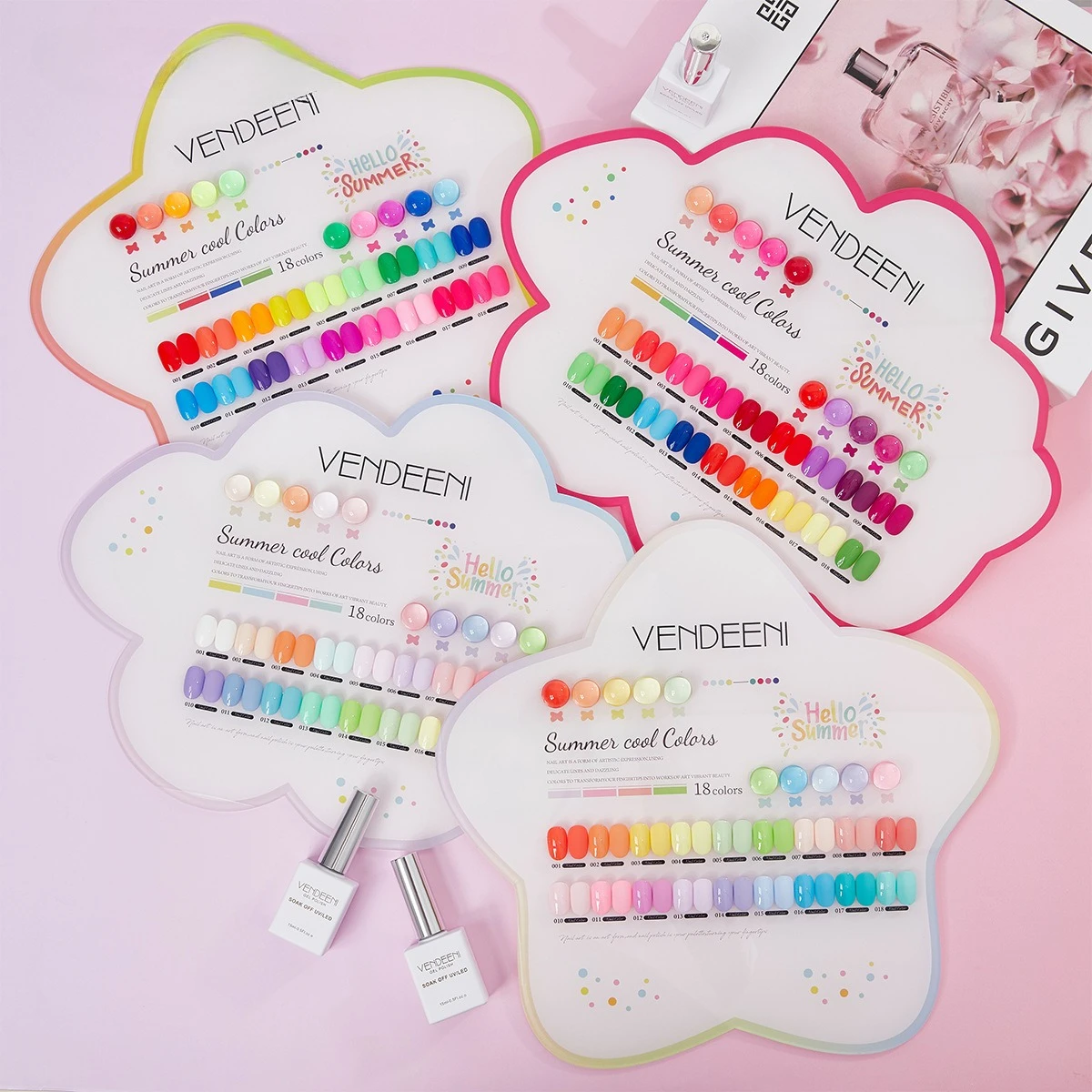 Vendeeni 18Colors Macaron Series Gel Nail Polish Spring Summer Semi Permanent UVLED Gel Varnishes Nail Art for Manicure