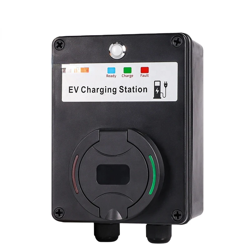 

EV Electric Car Charger Station 3 Phase 32A 22kw Low Wallbox Charging with RCMU Type 2 Outlet