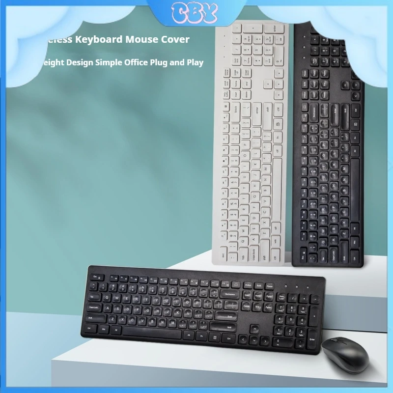 2.4g Wireless Usb Mouse And Keyboard Set Business Office Playing Games Home Intelligent Sleep Mode Long Life Portable Design