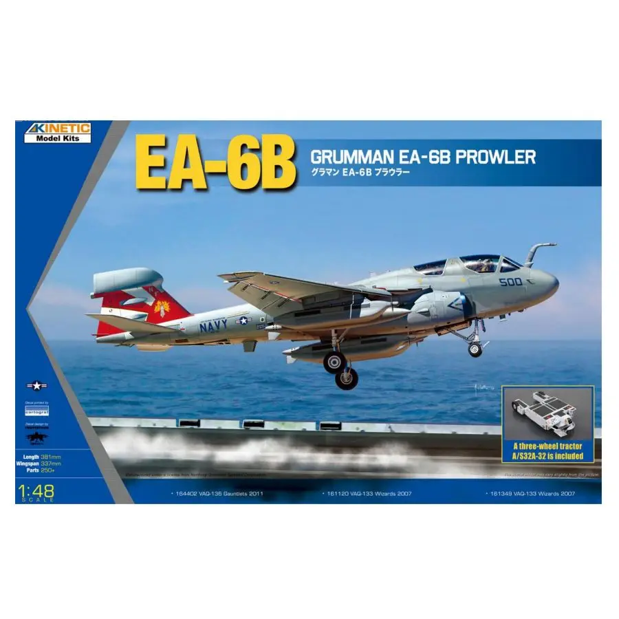 KINETIC K48044 1/48 Grumman EA-6B Prowler Fighter Plastic Assembly Model Kit