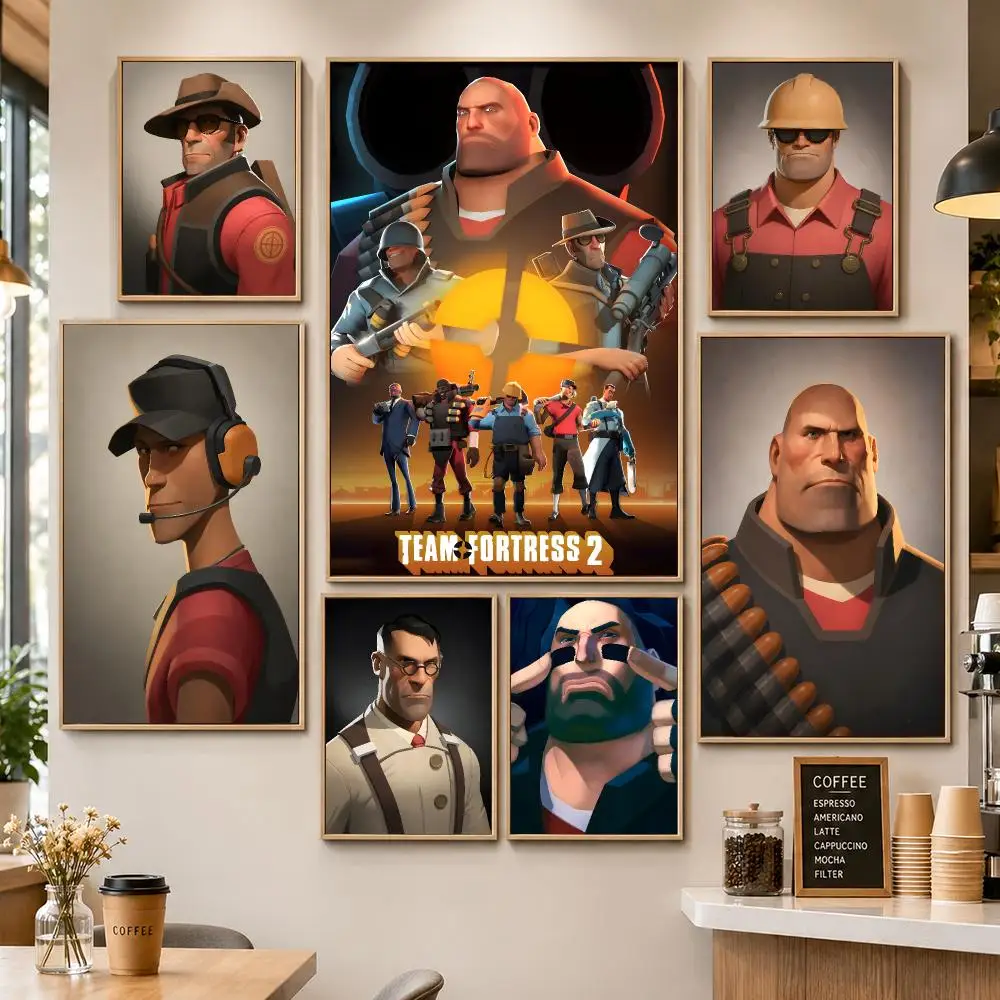Game Team Fortress 2 TF2 Valve Shooter Poster HD Wall Decor Apartment Dorm Office Cafe Bedroom Home Gift