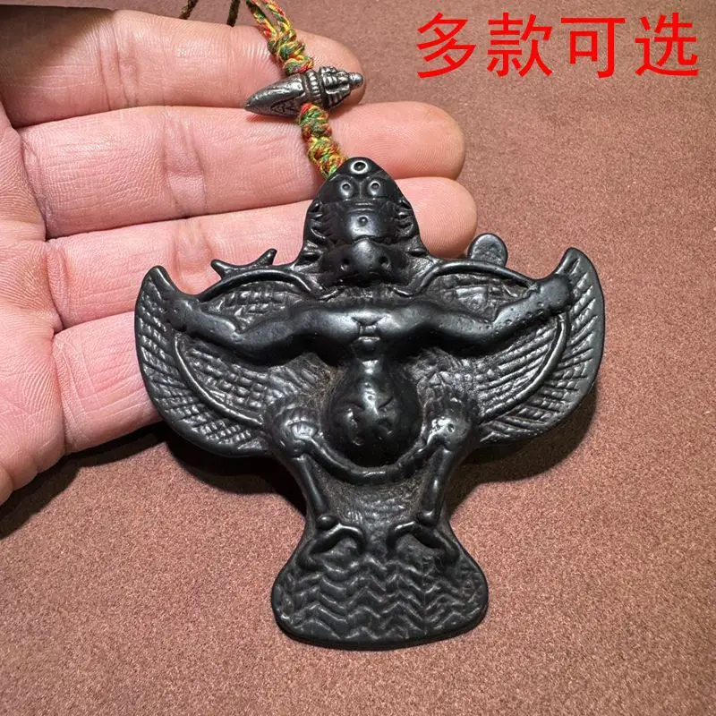Tibetan Iron Plaque Great Peacock Bird Pendant Mud Poer Tibetan Tradition Great Peacock Bird Buddha Pendant