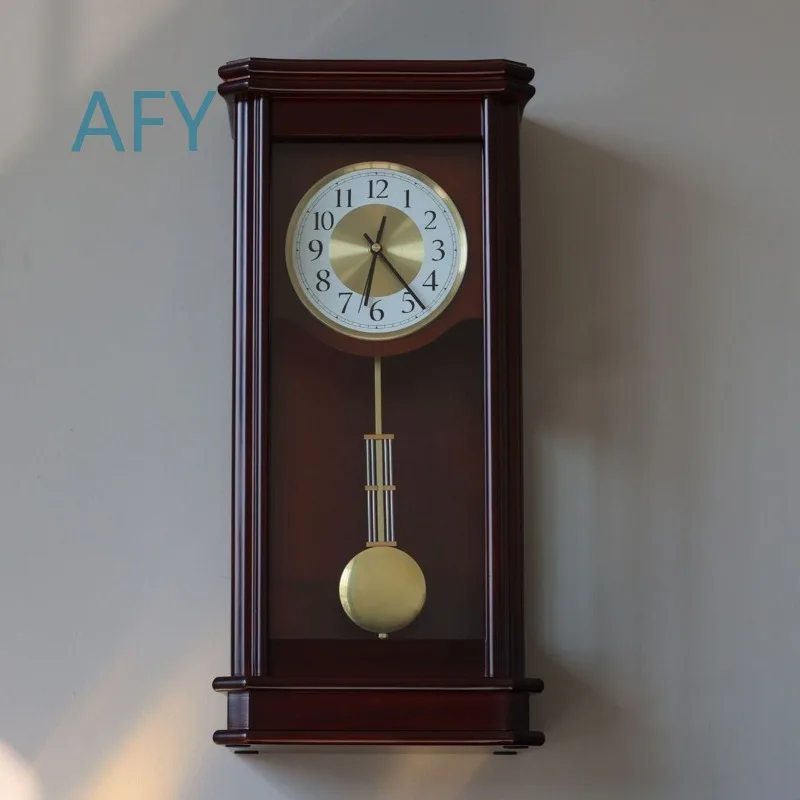 Wall Wooden Pendulum Clock for Living Room Bedroom Home Decor Vintage Classic Time Chime Antique Table Clock Aesthetic Home