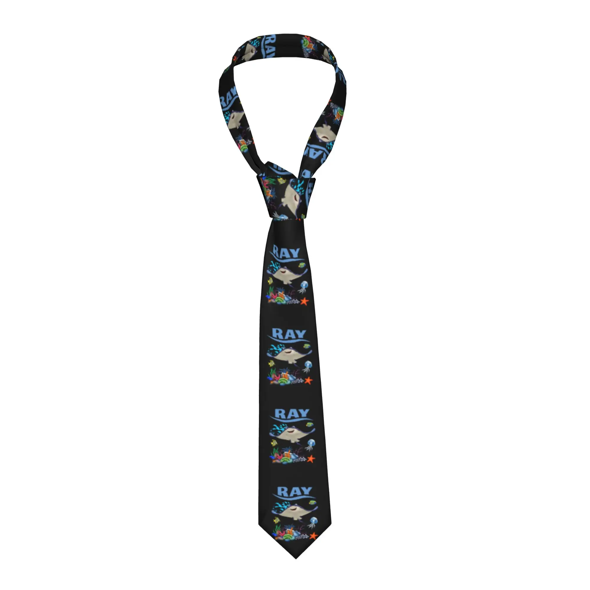 

Модные галстуки с мультяшным принтом «В поисках Немо» для мужчин, индивидуальные шелковые галстуки в стиле аниме для офиса