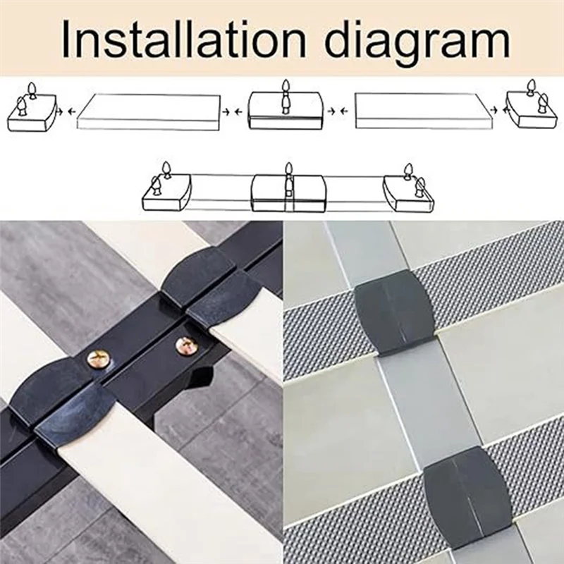 AEE2-40Piece Accessorio per mobili Supporti per tappi terminali a doghe per letto in plastica per il fissaggio di doghe in legno Telaio scheletro per letto