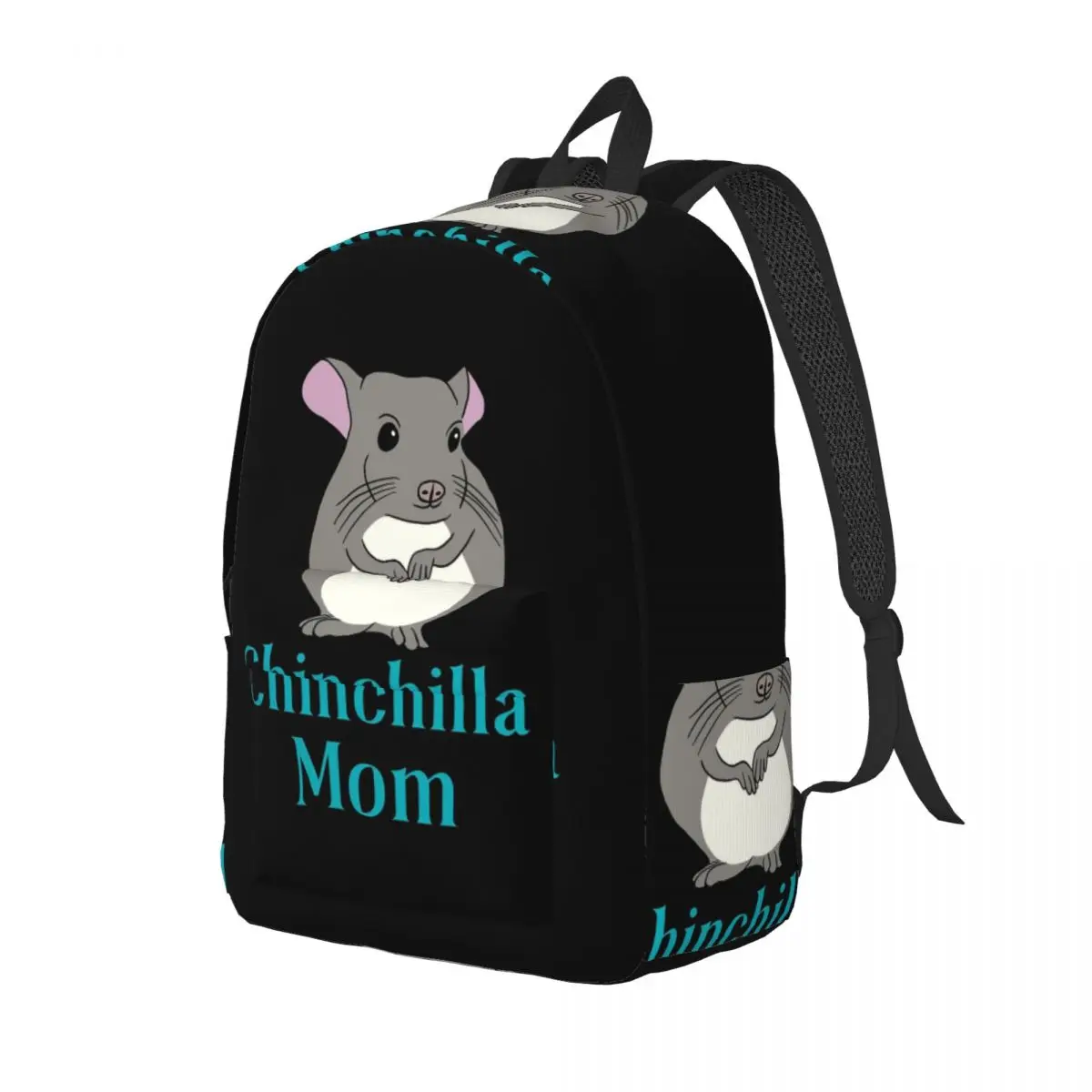 

Chinchilla Mom Student Backpack School Bag Hiking Travel Daypack for Men Women Fashion Bookbag Shoulder Bags