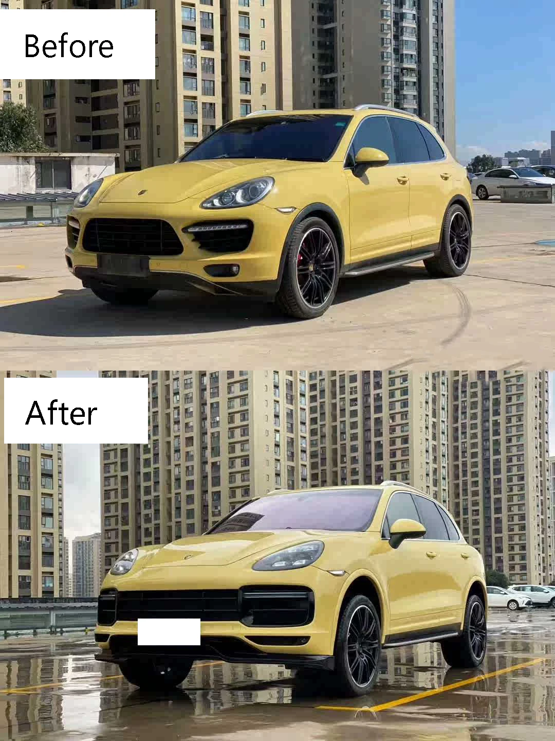 Front Rear Bumper Body Kit For Porsche Cayenne 958 2011-2014 Upgrade To Turbo 2022 9Y0 Full Bodykit