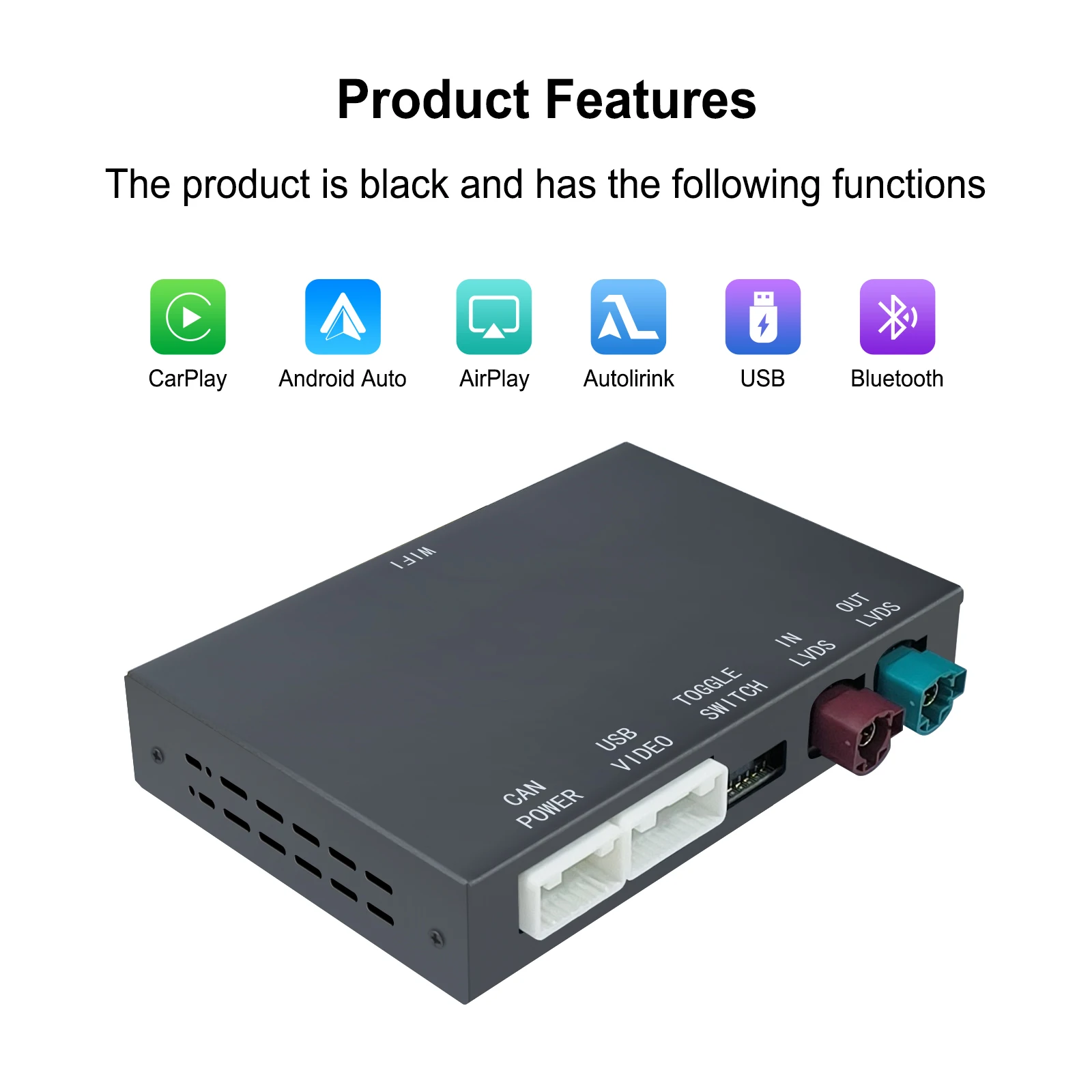 Wireless CarPlay Android Auto Retrofit Kit Interface OEM Screen Upgrade Decoder Box for BMW NBT System, Support Mirror Link DSP