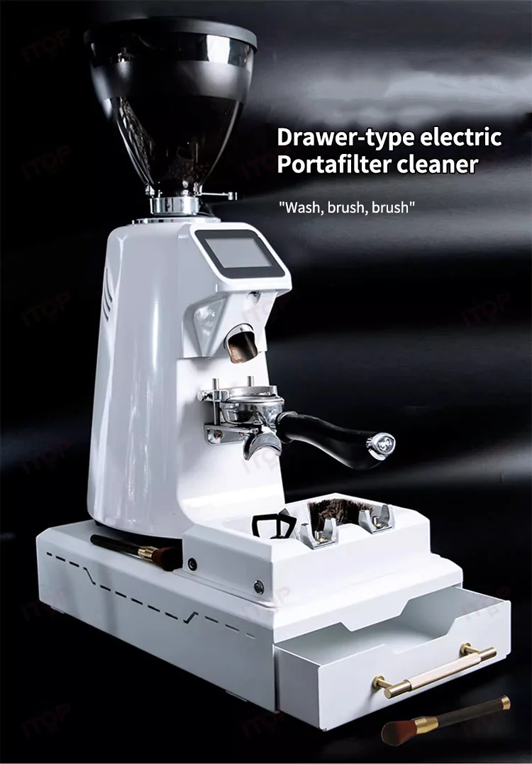 ITOP KFQJ58CT الكهربائية Portafilter الأنظف درج نوع القهوة Portafilter بقايا آلة التنظيف مقهى استخدام 300 واط 110 فولت 220 فولت
