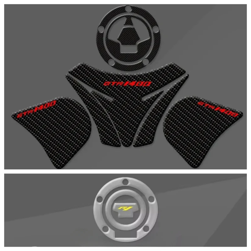 Fit Motorcycle Tank Pad Transparent Fishbone Decal For GTR 1400 ZG1400 GTR1400 2010-2021
