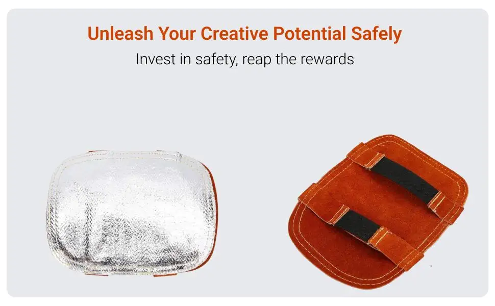 Aluminized Welding Hand Pad Heat Shield Fireproof Glove for Industrial Boiler Work Protection