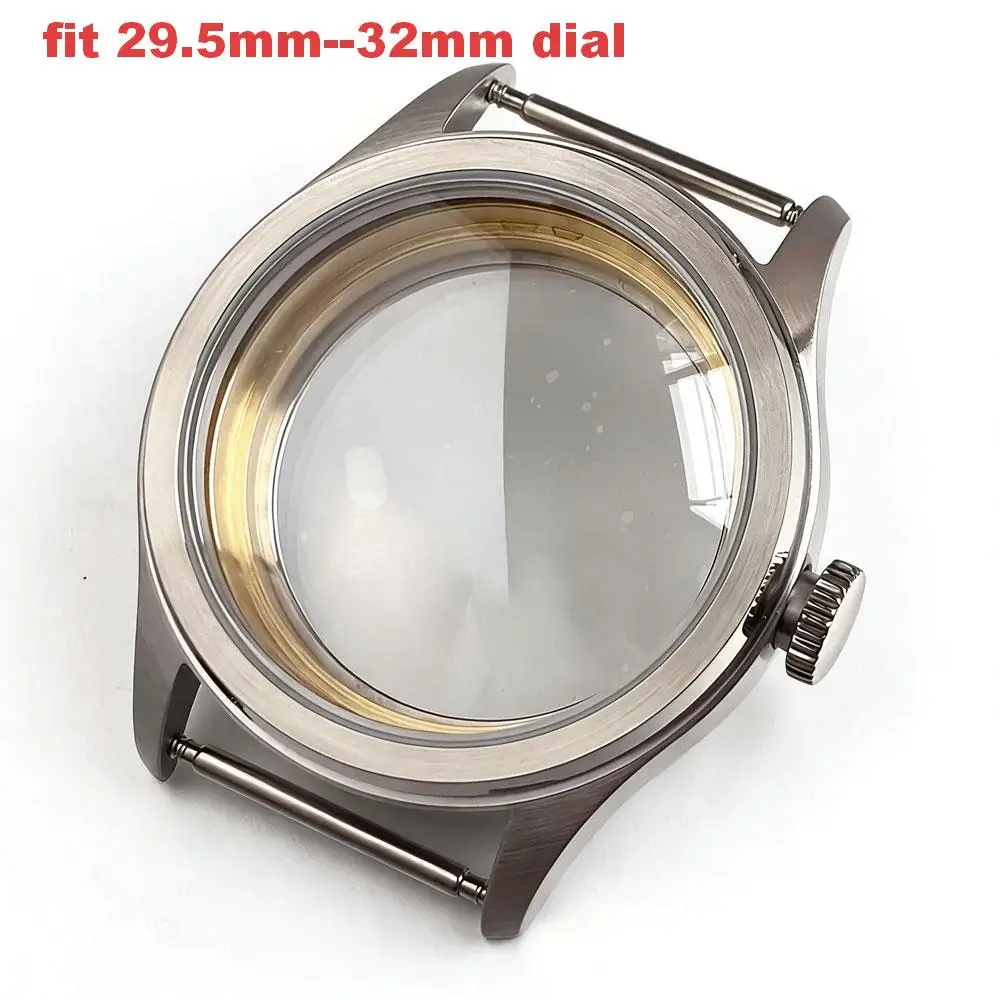 NH35 Case 38mm Vintage Watch Case Sapphire Glass for NH34 NH35 NH36 ETA 2824 PT5000 Movement Watch Parts 100m Waterproof