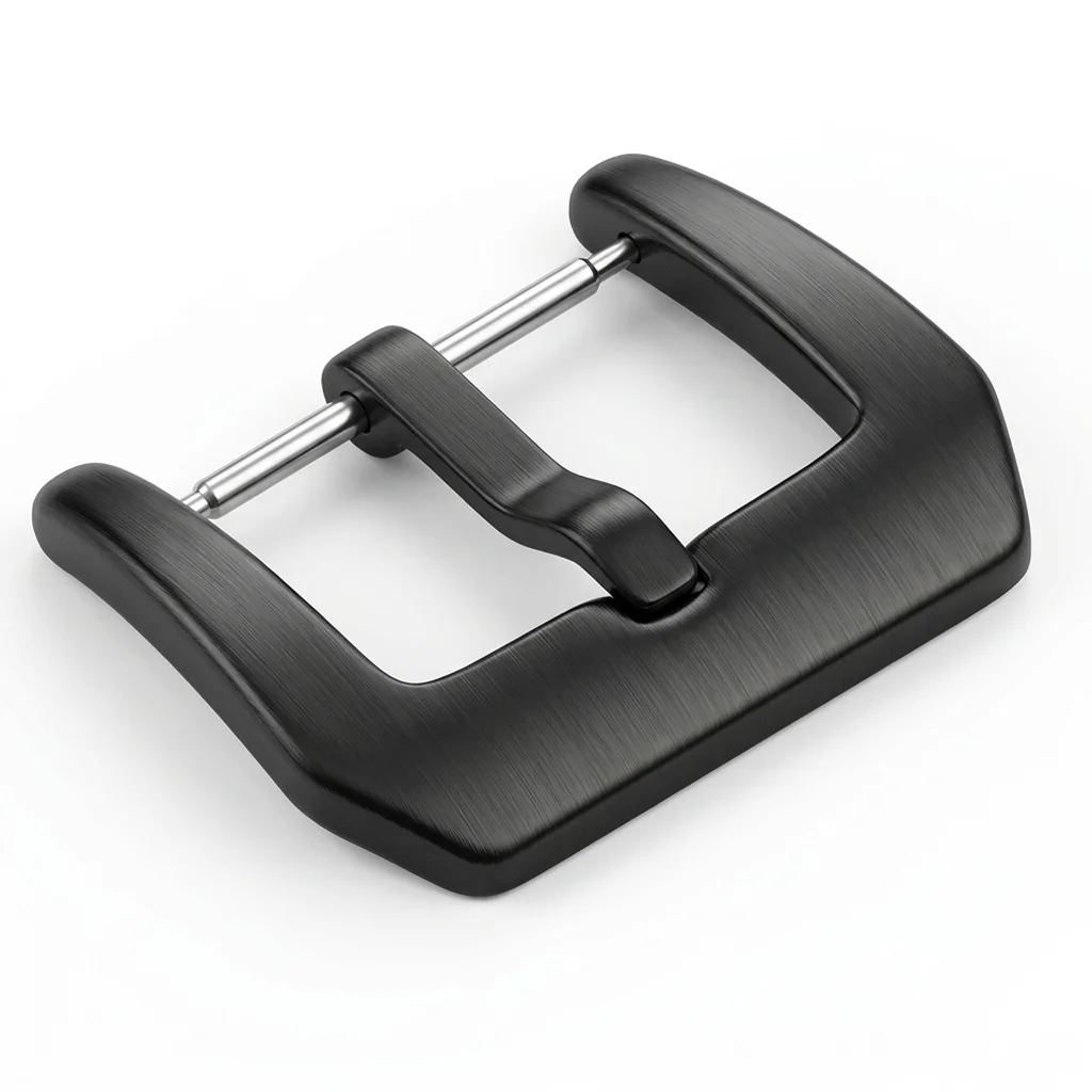 

Heavy Duty 316L Stainless Steel Watch Buckle 18mm 20mm 22mm 24mm Brushed Solid Pin Clasp Men Replacement Parts Black Silver