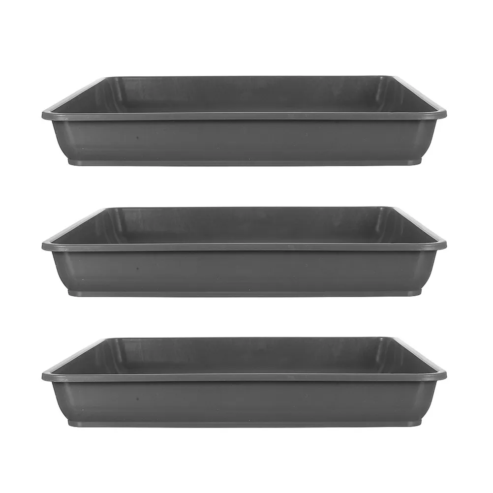 

3Pcs Square Plant Saucer Tray Thick Heavy Duty Plastic Water Tray Pot Base for Indoor Outdoor Flowerpot Drip Catcher